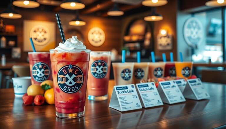 dutch bros nutrition menu